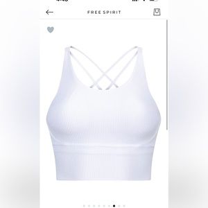 White sports bra. Size small.